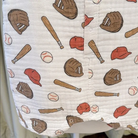 Angel Dear - Boys Baseball Print Romper - Size: 3T - Picture 3 of 10